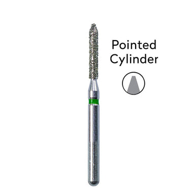 Tempo FG Single Use Diamond Burs 885 -Pointed Cylinder Shape Qty 25 - Strauss Diamond - GoldenDent