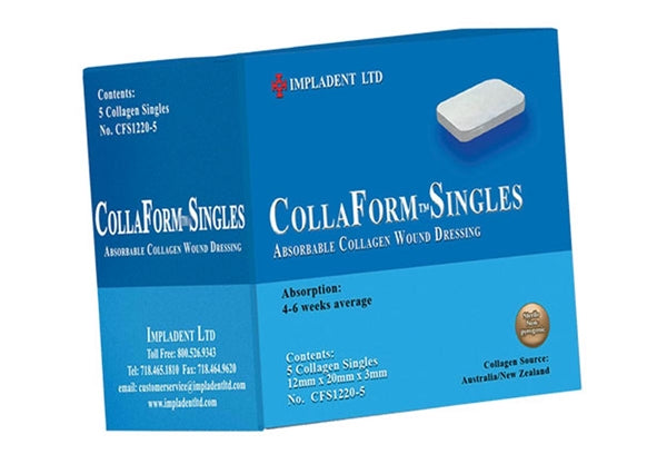 Collaform Singles Collagen Flat Sheets Wound Dressing Qty 5