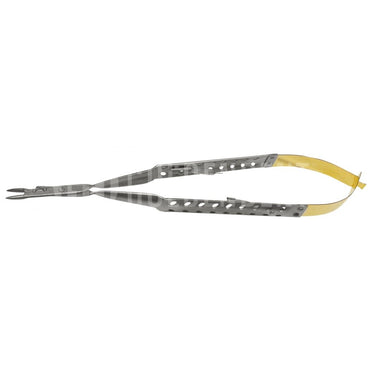Universal Castroviejo Needle Holder Round Handle Straight Tips & Suture Cutter Combo - GoldenDent - GoldenDent