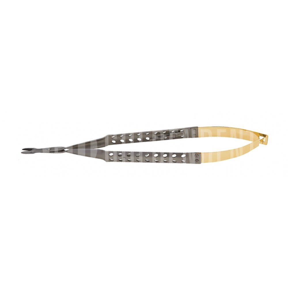 7" Universal Castroviejo Needle Holder Round Handle Straight Tips - GoldenDent - GoldenDent