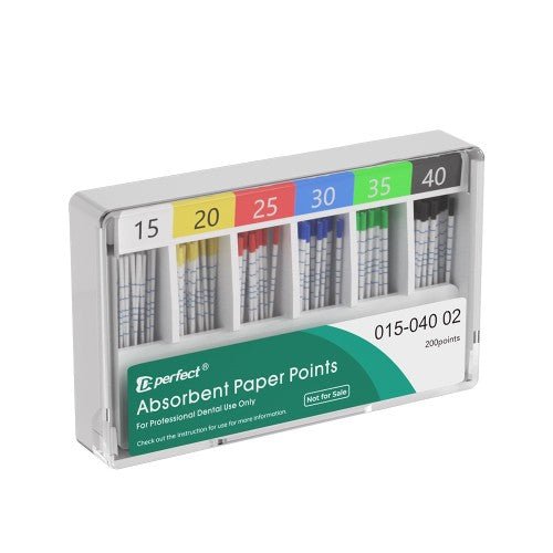 Paper Points Length Marked: Matches Golden V-Blue & Vortex Blue Compatible Qty 100 - Dental Perfect - GoldenDent (view 2)