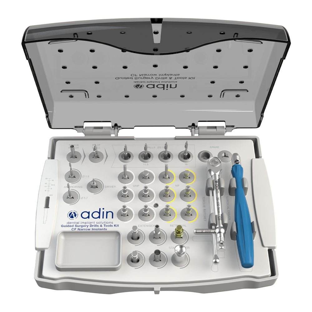 Guided Surgery Drills & Accessories KIT - NP/UNP Implants - Adin - GoldenDent