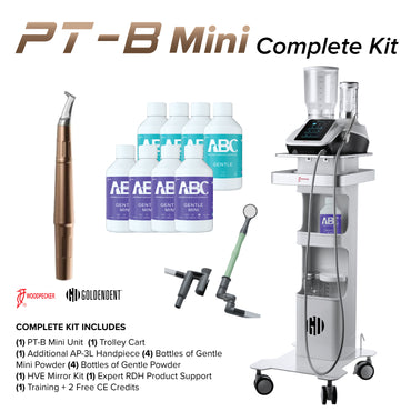 Woodpecker PT-B Mini Desktop Dental Air Polisher - Heated Water & Wireless Foot Pedal