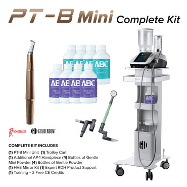 Woodpecker PT-B Mini Desktop Dental Air Polisher - Heated Water & Wireless Foot Pedal - Woodpecker - GoldenDent