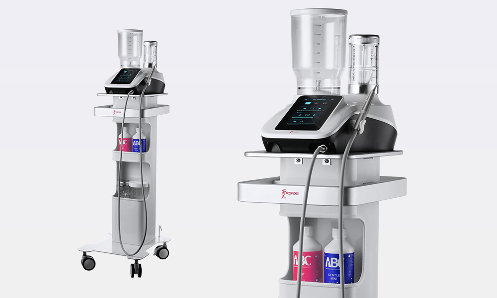 Woodpecker PT-B Mini Desktop Dental Air Polisher - Heated Water & Wireless Foot Pedal