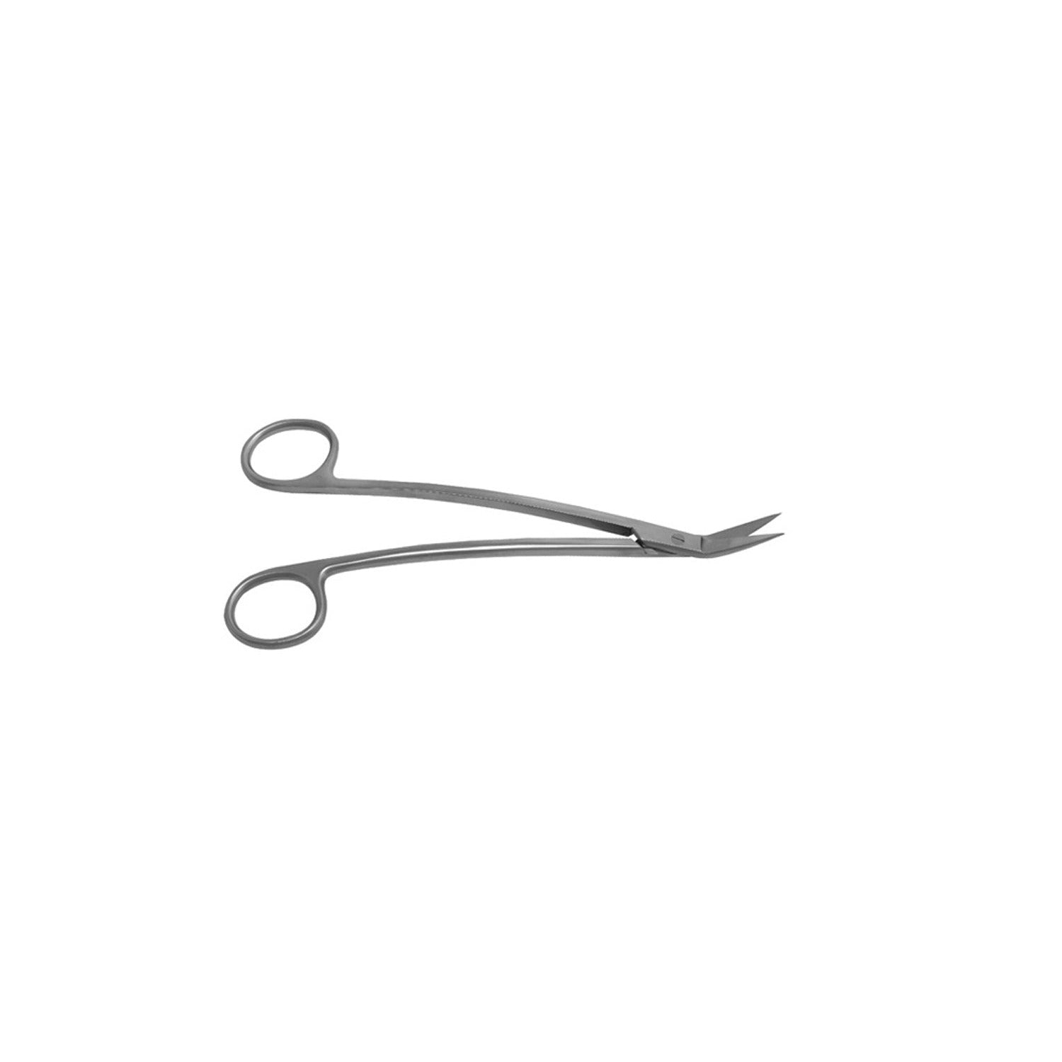 Tissue Scissors Dean 7" Angled 1 Serrated Blade Curved - GoldenDent