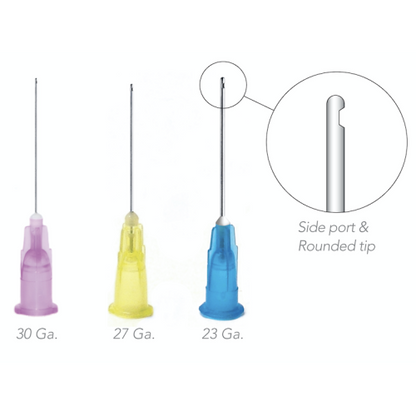 1" Length Bendable Single Side Vent Endo Irrigation Needle Tips Qty 100