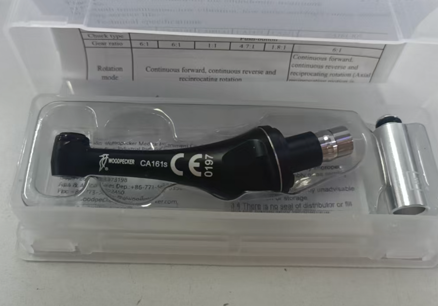 Woodpecker Endo Motor Contra Angle: Compatible Endo GT Pro LED Light