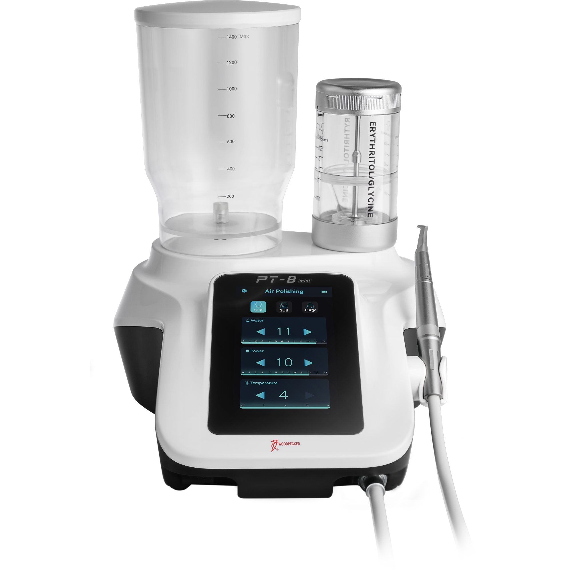 Woodpecker PT-B Mini Desktop Dental Air Polisher - Heated Water & Wireless Foot Pedal - Woodpecker - GoldenDent